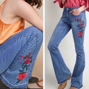 Umgee Raw Hem Flare Jean